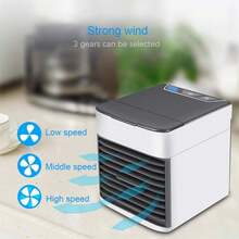 Mini enfriador de aire portátil con pulverizador USB para el hogar, ventilador de aire acondicionado de escritorio, humidificador - Enfriador de aire por pulverización de segunda generación - Ver 3