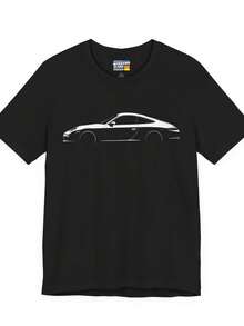 911 Shirt W 997.1 Coupe Side Silhouette  Carrera 4S & S Years 2005 2006 2007 2008  PCar Prsche Graphic TShirt Gift Tee T-Shirt - 款式24 - 查看 1