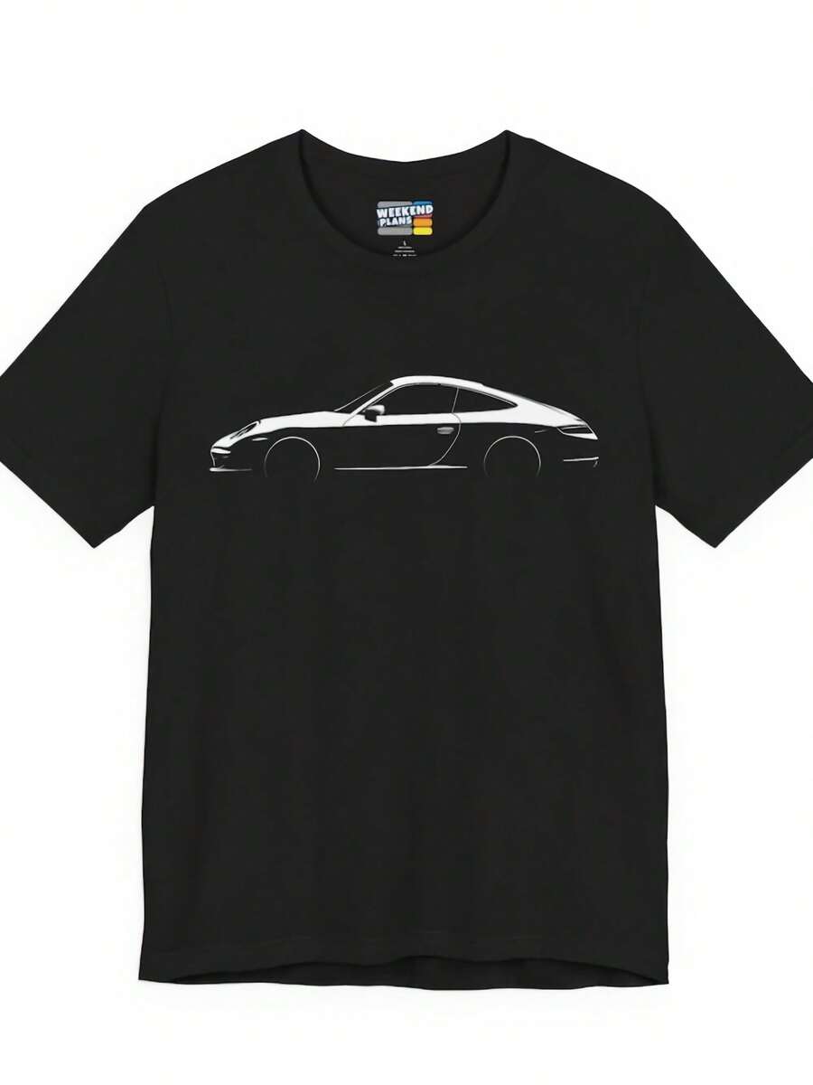 911 Shirt W 997.1 Coupe Side Silhouette Carrera 4S & S Years 2005 2006 2007 2008 PCar Prsche Graphic TShirt Gift Tee T-Shirt - 款式24 - 查看 1
