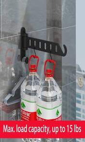 JOOM Laundry Drying Rack Wall Mounted Clothes Drying Rack Clothes Hanger -Coat Hanger Holder White - ColorA - 查看 8