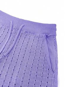 Mens Short Sets 2 Piece Outfits Summer Casual Round Neck Knit Tank Tops And Shorts Matching Tracksuits Set - Màu tím  Violet - Xem 8
