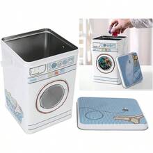 Caja de Metal para Polvo de Lavandera, Contenedor de Almacenamiento de Polvo para Detergente para Ropa, Caja de Metal, Recipiente de Detergente para Ropa de Metal de Gran - inicial - Ver 6