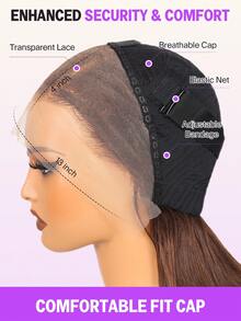 MEGALOOK 13x4蕾丝前假发，100%真人发丝，柔顺直发深棕色 - 预漂白发结，预拔毛发际线，透明蕾丝，高品质原生发，180%密度 - 日常佩戴舒适，适合办公室、派对、Y2K主题活动、度假、户外活动、周日盛装、学校、节日、圣诞节、返校季、婚礼、万圣节、约会之夜等场合，魅力女士假发 - S4 - 查看 11