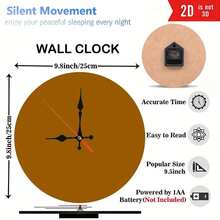 1pc 10 Inch Silent Wooden Wall Clock, Forest Black Bear & Wooden House, Wooden Frame, 2D Flat, AA Batteries Not Included, Decor For Home, Kitchen, Bathroom, Bedroom, Office, Holiday Gift,Wall Decor,Room Decor,Home Deocr,House Essentials,Picks - Multicolor/10in/25cm - View 6