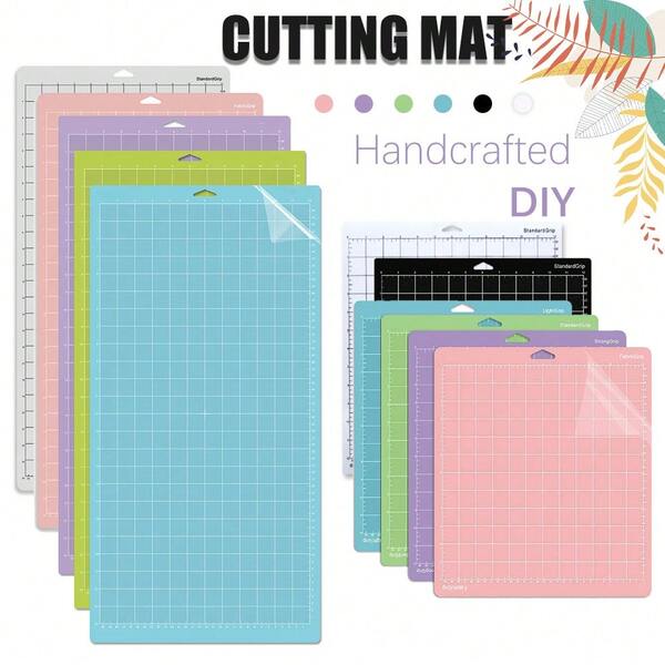 Replacement Cutting Mat, 12x12 Inches - 4 Adhesive Options (Standard/Light/Strong/Fabric), Reusable Non-Slip Craft Mat For Vinyl/Cardboard/Quilting/Sewing (Compatible With Explore Air/Maker Series).