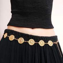 Women's Belt Gold Silver Chain Fashion 2025 Party Look - Gold - View 5