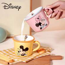 Juego de regalo de taza de agua de cerámica con escala Mani, taza de bebida de dibujos animados, taza de leche y café para el hogar, regalo de cumpleaños - Multicolor - Ver 2