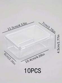 10pcs/20pcs Disposable Transparent Tiramisu Cake Box With Cover, One-Time Use Dessert, Baking, Mousse Cake, Soy Milk Stall Packaging Box - Transparent - View 9