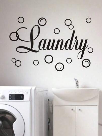 Laundry Room Wall Decor Laundry Room Decal Sign Bubble Sticker Letter Vinyl Art Decoration