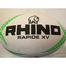 RHINO Rapide XV Rugby Ball (White/Green) - 100% Mixed - (RD803) - White - View 4