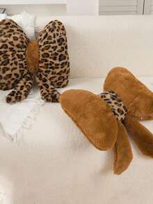 3/1 pièce Coussins décoratifs à fleurs/papillons en couleur marron/unie, coussin décoratif doux et mignon avec nœud papillon, convient pour le lit, le canapé et la chambre, coussin décoratif indispensable pour l'automne/l'hiver, cadeau d'anniversaire, cadeau parfait pour la famille et les amis pour les mariages, coussin décoratif en flanelle, ornements