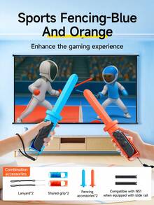 Jemdo 22-In-1 Sports Accessories Kit For Nintendo Switch/Switch 2/Switch OLED, Includes Tennis Racket, Golf Club, Sword, Leg/Wrist Strap, Boxing Grip, Lanyard, Racing Wheel, Best Gift Compatible With Switch Gamers - Multicolor - View 4