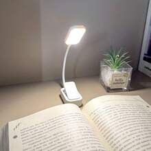 1 Đèn đọc sách 8 bóng LED sạc lại dùng để đọc sách cạnh giường ngủ - Bảo vệ mắt với 3 mức nhiệt độ màu, độ sáng có thể điều chỉnh, đèn đọc sách kẹp nhẹ, nhỏ gọn, thích hợp cho học sinh, trẻ em, đan lát, cắm trại, sửa chữa, người yêu sách, quà tặng tốt nghiệp - Kiểu dọc màu trắng - Xem 7