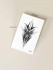 CAT QUEEN ART 2PCS Juice Tattoo, Made Of Natural Plant Ingredients, Semi Permanent Men's Tattoo Stickers, Minimalist Tattoos, Gothic Style, Personalized Patterns, Fake Tattoos, Shoulder, Neck, Collarbone, Chest, Waist, Abdomen, Temporary Body Tattoos, Daily Parties, Holiday Gifts, Body Decoration For 1-2 Weeks, Non Fading, Non Reflective, Waterproof, Realistic Tattoo Stickers, - Blue - View 8