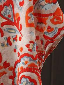 休闲宽松奢华时尚衬衫，女士时尚上衣，夏季 - 紅色 - 查看 4