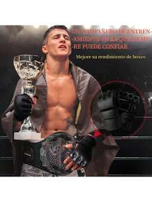 Bebeay Guantes de Box para Hombres y Mujeres, Guantes de para Boxeo, Boxing Gloves para Adulto, Adecuados Artes Marciales Mixtas, Muay Thai, Bolsa Pesada Entrenamiento, Kickboxing,, 12oz - Negro -1 - Ver 9