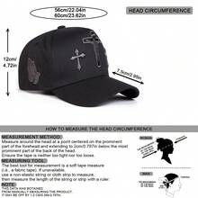1Piece Men Jesus Cross Embroidered Five-Panel Baseball Cap Outdoor Adjustable Sunscreen Leisure Hat Spring Autumn Travel Tourism Beach Vacation - Nhiều màu - Xem 2