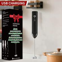 三速USB充电式电动奶泡器,配备2个可选奶泡头(奶泡器和打蛋器)| 强劲手持式饮品搅拌器,秒速打出绵密奶泡,适用于咖啡、卡布奇诺、巧克力等,304不锈钢静音便携迷你搅拌器 | 居家咖啡师的完美礼物,500mAh电池 - 多色熱賣款 - 查看 14