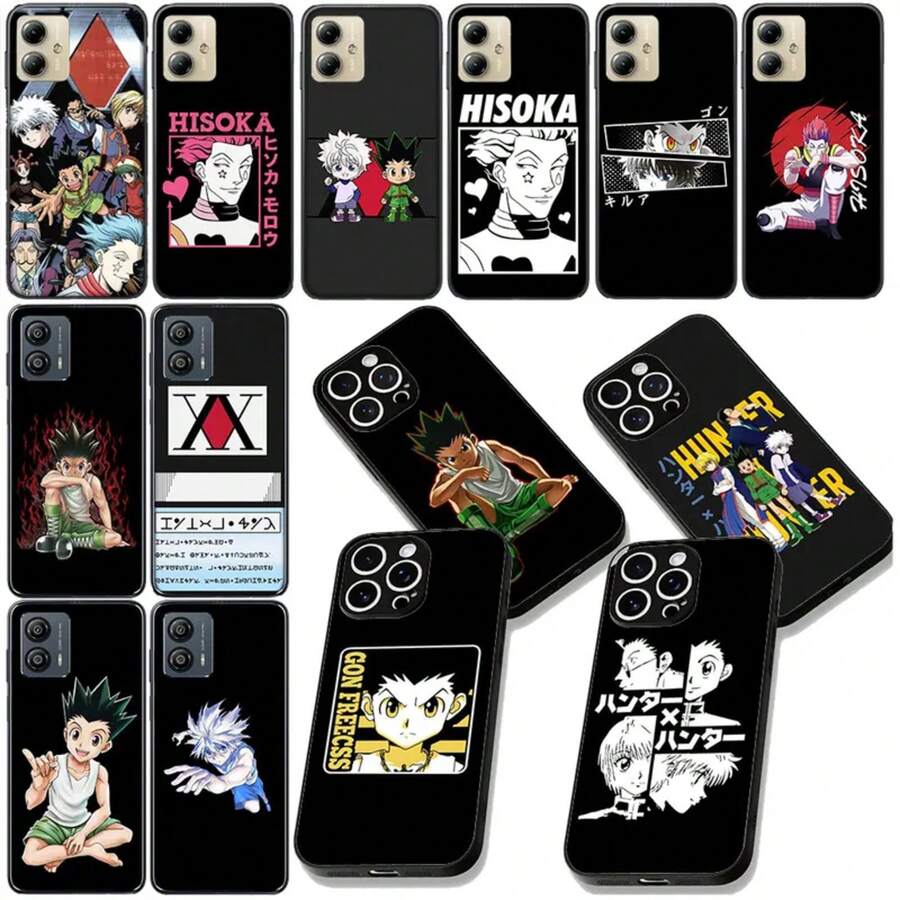 Custodia per telefono compatibile con Apple 13, 12, Mini, XS, 14, Pro, Max, ProMax, Plus, SE 2022, 2020 + Custodia Killua Gon Freecss HXH compatibile con 17, 17 Pro, 17 Pro Max - 12 - Visualizzare 1