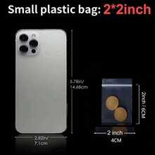 100pcs Clear Resealable Zip Plastic Bags, 2 Mil Thick Transparent Poly Bags With Seal Zipper, Storage Containers,Self Locking Plastic Bags For Coins, Screws, Small Items, Jewelry Supplies, Snacks, Wedding, Birthday Gift Bag Party Bridesmaid Gifts Bag - 彩色 - 查看 3
