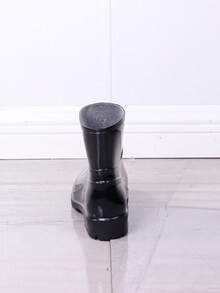 Women's Rain Boots, Solid Color Commuter PVC (Polyvinyl Chloride) Rain Shoes, Outdoor Garden Shoes, Non- Waterproof Boots, Waterproof Shoes, Khaki, Black, Women's Water Shoes, Kitchen Rubber Shoes