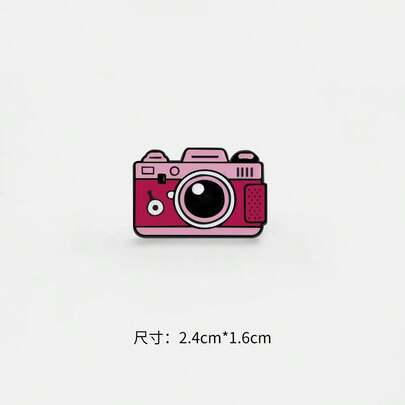 1 Stück bunte Kamera Emaille Brosche, Legierung Material, süß & modisch Schmuck für Frauen und Männer, geeignet als Geschenk