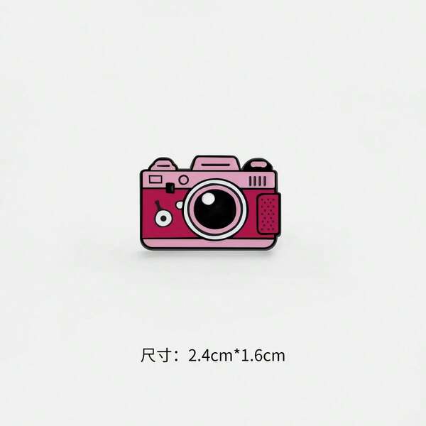 1pc Cartoon Colorful Camera Enamel Brooch, Alloy Material, Cute & Fashionable Jewelry For Women And Men, Suitable As A Gift