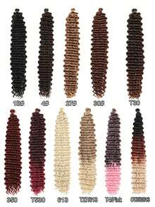 Long Deep Wave Braiding Hair 30 Inch Ocean Wave Crochet Hair Synthetic Deep Curly Crochet Hair Extensions For Women - Multicolor - View 3