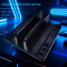 Sturdy Metal Vertical Laptop Stand Holder - Space-Saving Desktop Rack For IPad/Tablet/Notebook (10-17 Inch), Compatible With Most Laptops, Anti-Slip Stable Base