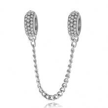 1pc Fashionable Personalized Silver, Gold, Rose Gold Multi-Element Heart Charm, Suitable For DIY Bracelet, Bangle, Anklet, Safety Chain Pendant - Chain - View 19