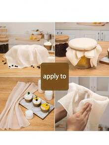 [Unbleached Cheese Cloth] Unbleached Cheese Cloth With Edge Locks, Perfect For Cooking, Baking And Cheese Making, Food- And Durableaking Supplies - Multicolor - View 7