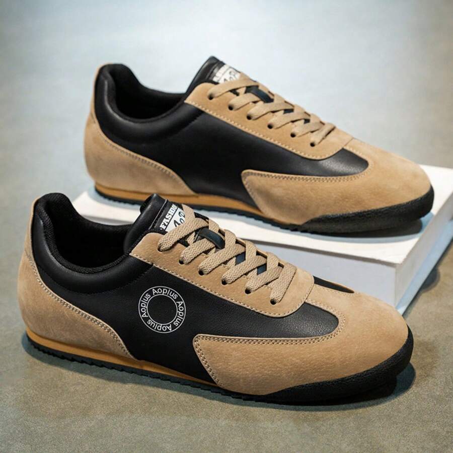 Men's Casual Sneakers - Low-Top Design, Durable PU Upper And Rubber Sole, Comfortable Fabric Lining Casual Athletic Shoes