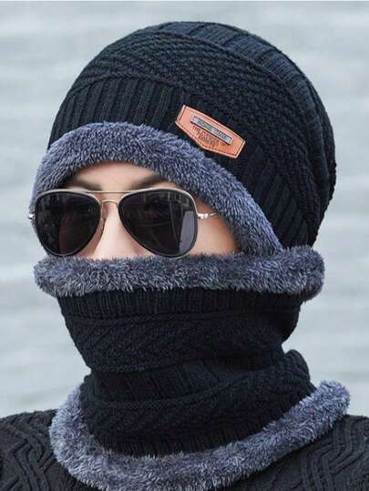 Winter Hats - Men's And Women's Warm And Insulating Knitted Hats With Ear Protection And Head Covering. Woolen Hats For Cycling And Wind Protection. One-Eye Hats.