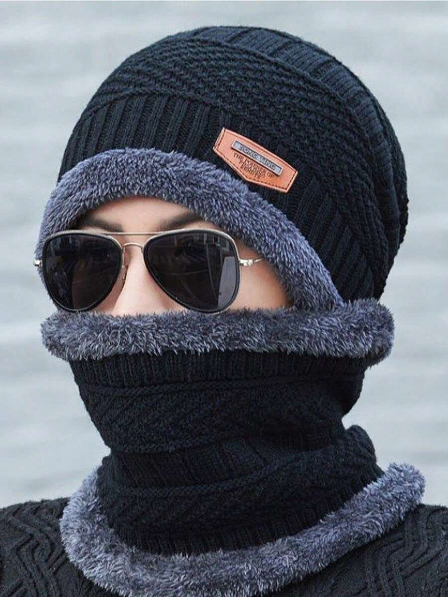 Winter Hats - Men's And Women's Warm And Insulating Knitted Hats With Ear Protection And Head Covering. Woolen Hats For Cycling And Wind Protection. One-Eye Hats. - Multicolor - View 1