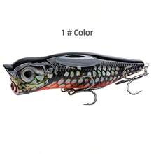 1/3pcs 3.5 Inch 3D Floating Crankbait Fishing Lures With Rattle, Mixed Colors, ABS And High Carbon Steel, Targeting Pike, Bass, Salmon