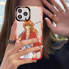 Funda de teléfono con diseño del anime Rurouni Kenshin compatible con iPhone 15, 14, 13, 12, 11 Pro Max, Mini X, Xs, XR, con carcasa transparente. También compatible con Samsung Galaxy S17, S17 Pro y S17 Pro Max. - z4-m100031 - Ver 6