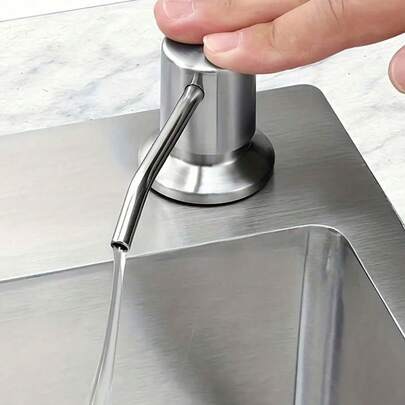 Bình đựng xà phòng bằng thép không gỉ dùng cho bồn rửa nhà bếp, có chai đựng, có thể chứa xà phòng lỏng, sữa dưỡng thể và chất tẩy rửa, bơm tay, thích hợp cho phòng tắm.