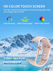 Microwear Smart Watch For Men Women Compatible With IPhone Android Phone 2.07 Inch Full Touch Screen IP68 Waterproof Bluetooh Fitness Tracker Heart Rate / Sleep Monitor - Rose Gold - View 4