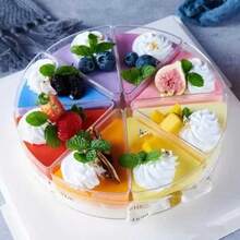 30 Stück/10 Stück durchsichtige Dreieck Dessertbecher - wiederverwendbare Kunststoffbehälter geeignet für Pudding, Mousse, Joghurt, Gelee und Kuchen, ideal für Party, Catering, Hochzeit und Feiertags-Dessertpräsentation (spülmaschinenfest), wiederverwendbar - Verschiedenfarbig - Übersicht 3