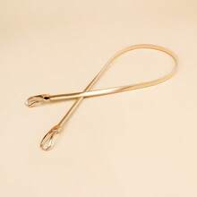 2pcs Of Women's Versatile Fashion Thin Belt Dress Stretch Women's Belt Metallic Gold Women's Belt