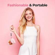 Portable Pill Dispenser Bottle, Vitamin Organizer With 7 Compartments, Holds Plenty Of Supplements With Anti-Mixing & Wide Openings Design, Easy To Retrieve Meds - 粉色 - 查看 10