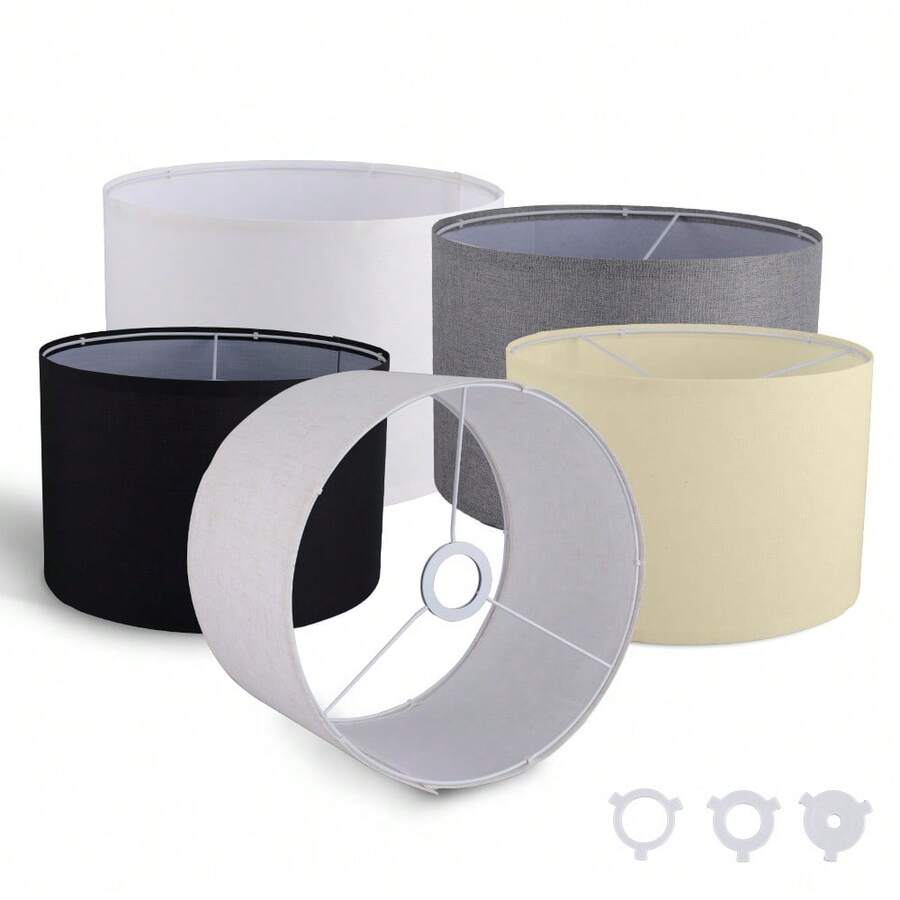 1 pieza Pantalla de lámpara de tela, pantalla de lámpara de repuesto universal, estilo moderno clásico, adecuada para lámpara de mesa, lámpara de pie, lámpara colgante, dormitorio, sala de estar, decoración del hogar, decoración de oficina