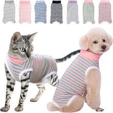 Traje de Recuperación para Perros,Transpirable y Elásticos, para Aliviar la Ansiedad, para Heridas Abdominales o Enfermedades de la Piel - Rosa Fresa - Ver 11
