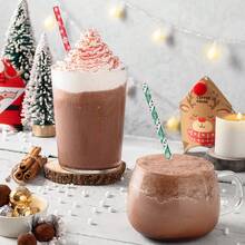 100 Christmas Series Paper Straws, Size 6x197mm, Serving As Christmas Decorations And Supplies For Cocktails, Coffee, And Other Beverages, Creating A Strong Christmas Atmosphere - Merry Christmas, Suitable For Various Christmas Parties, Gatherings, And Events - Mixed Colors - View 6