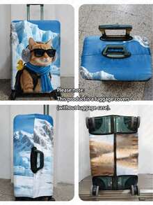 1个300克/平方米动物印花加厚行李箱，非常适合商务旅行、度假、旅行、托运行李和返校旅行。适用于20-28英寸的行李箱。行李箱罩，旅行箱罩，防尘罩，适合旅行度假。 - 彩色 - 查看 9