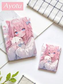 Ayotu 可爱粉色动漫女孩保护壳适用于 iPad 第 10 代，防震保护套适用于三星 Galaxy Tab A8 10.5 英寸 2022、iPad 第 9 代（10.2 英寸）、iPad Pro 11 英寸 2021 和 iPad 第 10 代 - 彩色 - 查看 9