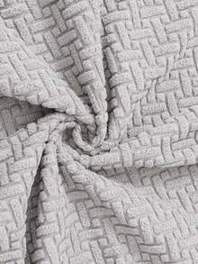 2pcs Abstract Grid Pattern Sofa Armrest Covers, Practical & Durable, Universal Type, Short Fixed Armrest Sleeve, Side Cover