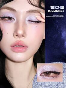 COLORKEY  Diamond Eyeshadow, Shimmery Eyeshadow Palette, High Pigment, Eyeshadow, Eye Brightening, Glitter, Pearl Shimmer, One-Step Easy To Blend Eyeshadow, High Gloss Effect, Non-Greasy, Non-Fading Glitter Eyeshadow, Cosmetic Brand Product, Suitable For Women And Girls, Ideal For Autumn/Winter Season, Can Create Latte Makeup, Y2K Makeup, 90s Makeup, Cool Girl Makeup, Lip Makeup Matching, Bridal Makeup, Valentine's Day Makeup, Etc. - S05 Neon Violet - 查看 9