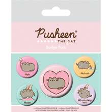 Pusheen Nah Badge Set (Pack Of 5) (Multicoloured) - 100% Mixed - (PM867) - Multicolor - View 1