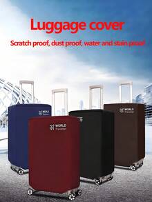 Suitcase Dust Cover, Travel Suitcase Cover, Trolley Box Protective Cover, Solid Color Elastic Suitcase Cover, Travel Accessories, Luggage, Travel Organizer, Suitcase Protective Cover, Back To School, Travel, School, Business, Outdoor, Waterproof, Unisex, Travel Luggage Non-Woven Cover Bag For School School Accessories School Stuff